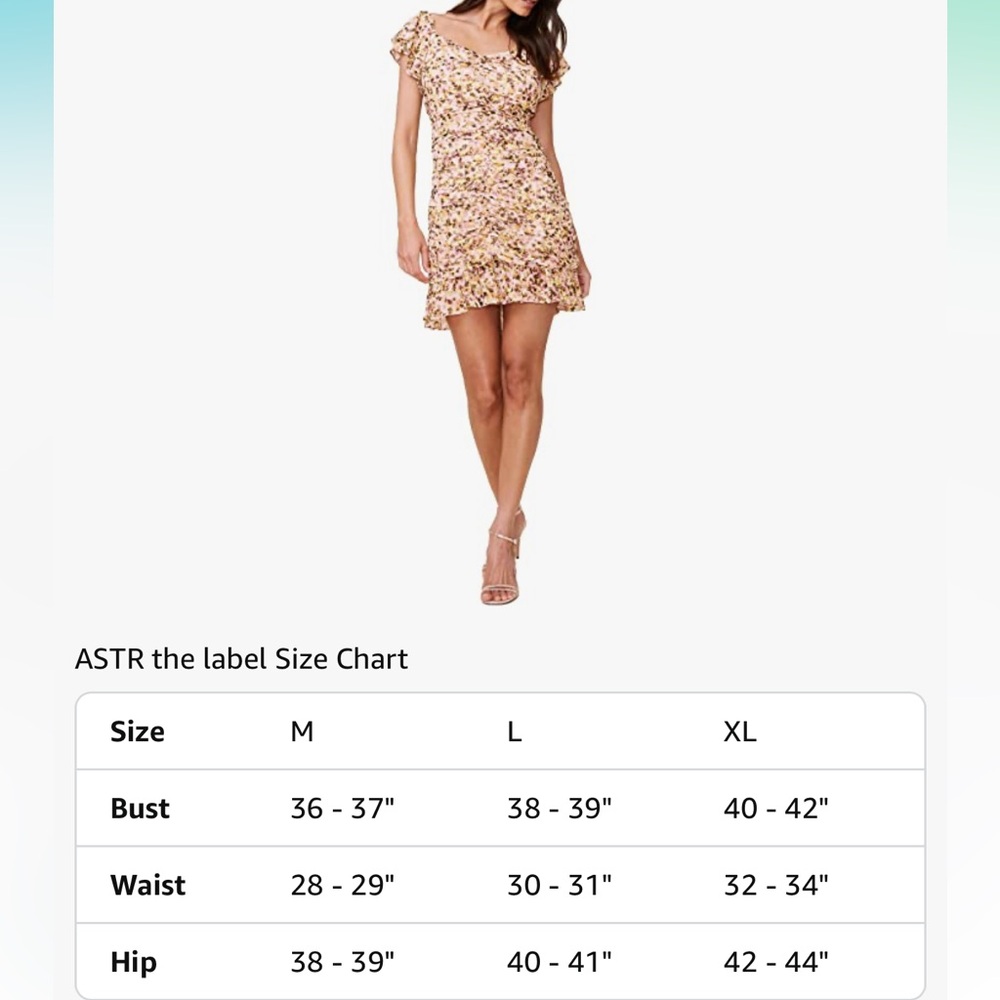 Astr The Label Blush Yellow Multi Color Mini Dress Back Zipper Size Medium - Picture 4 of 13